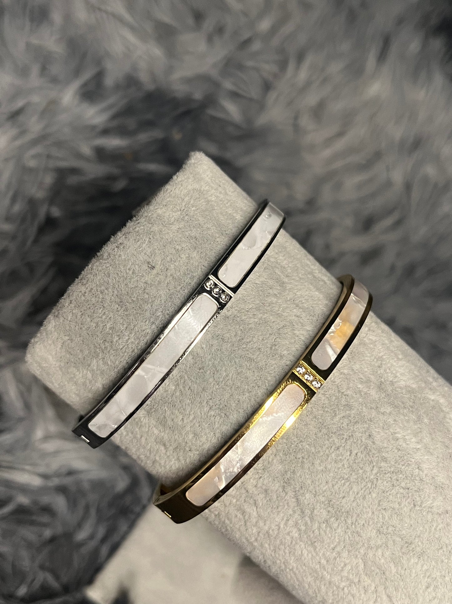 Silver & Gold zircon bracelet