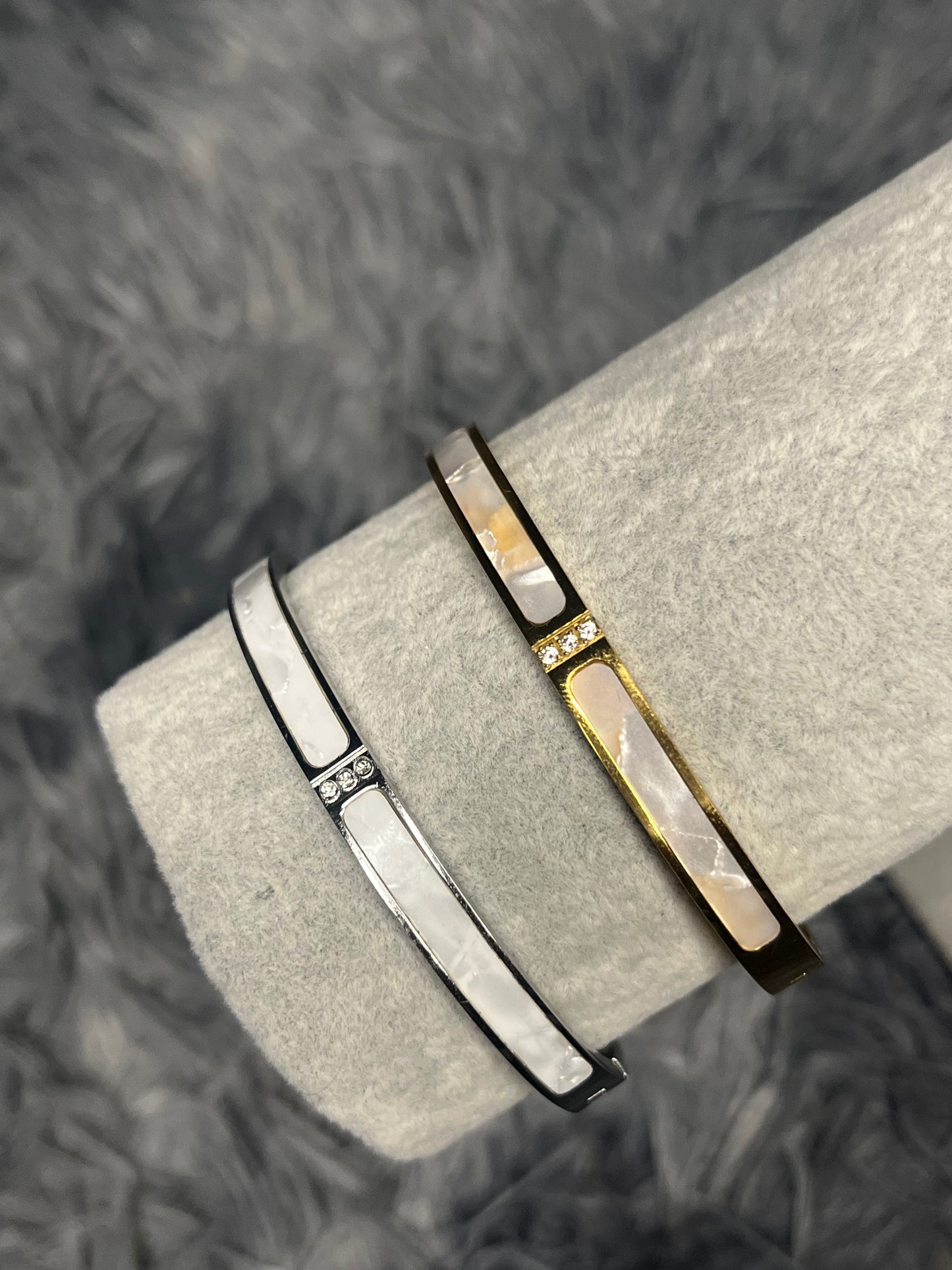 Silver & Gold zircon bracelet